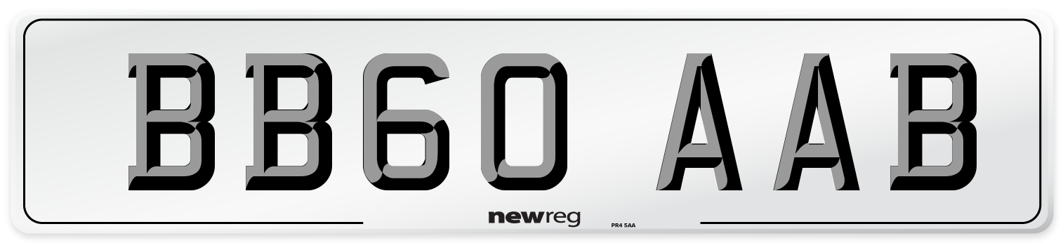 BB60 AAB Number Plate from New Reg
